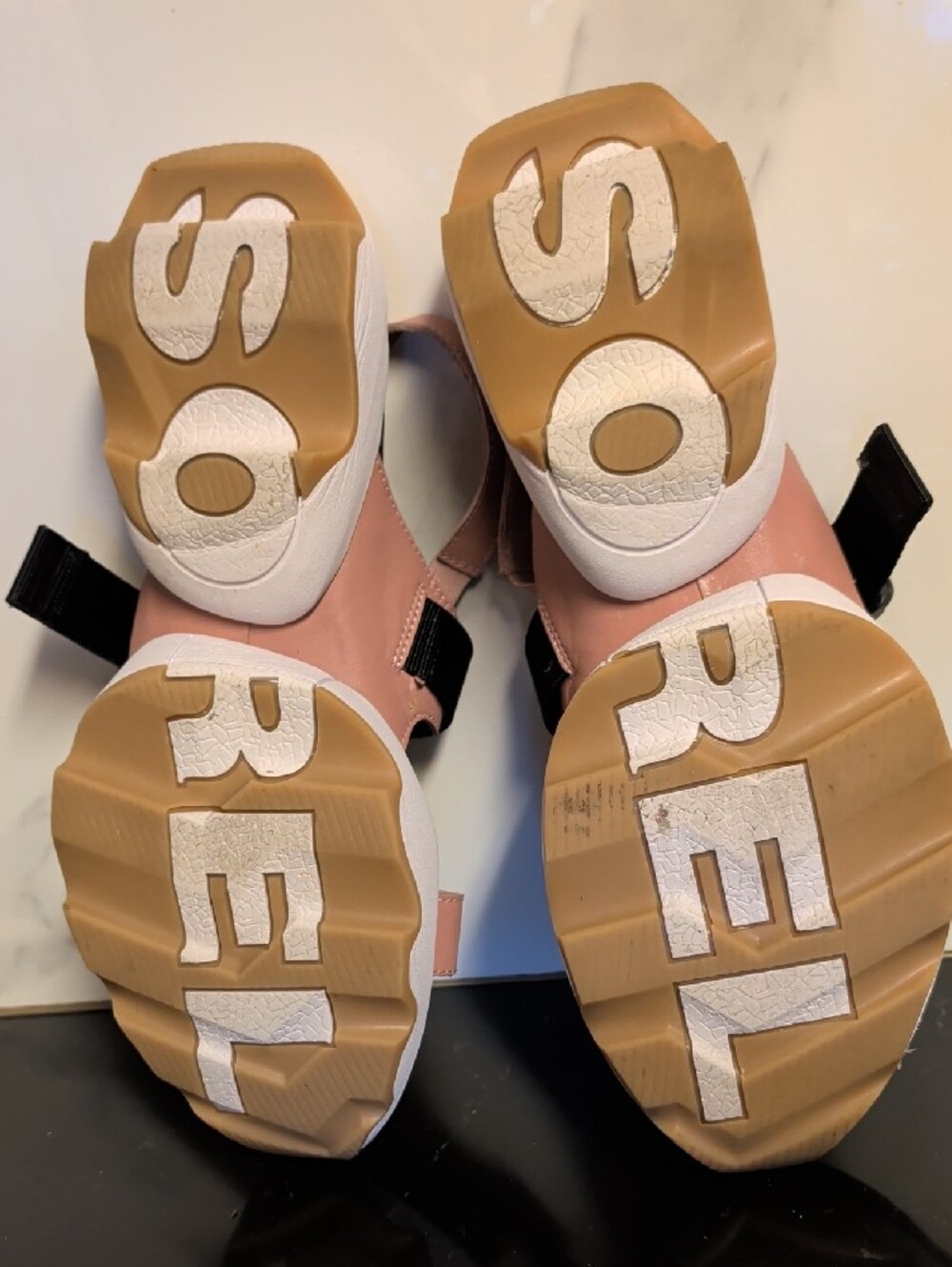Sorel Kinetic Impact Sling Sandals - Eraser Pink/White Size 10 MSRP $145 - Picture 8 of 9